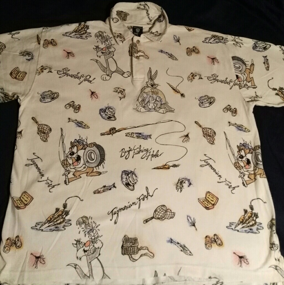 Nwot Polo Warner Bros  collar short sleeve shirt